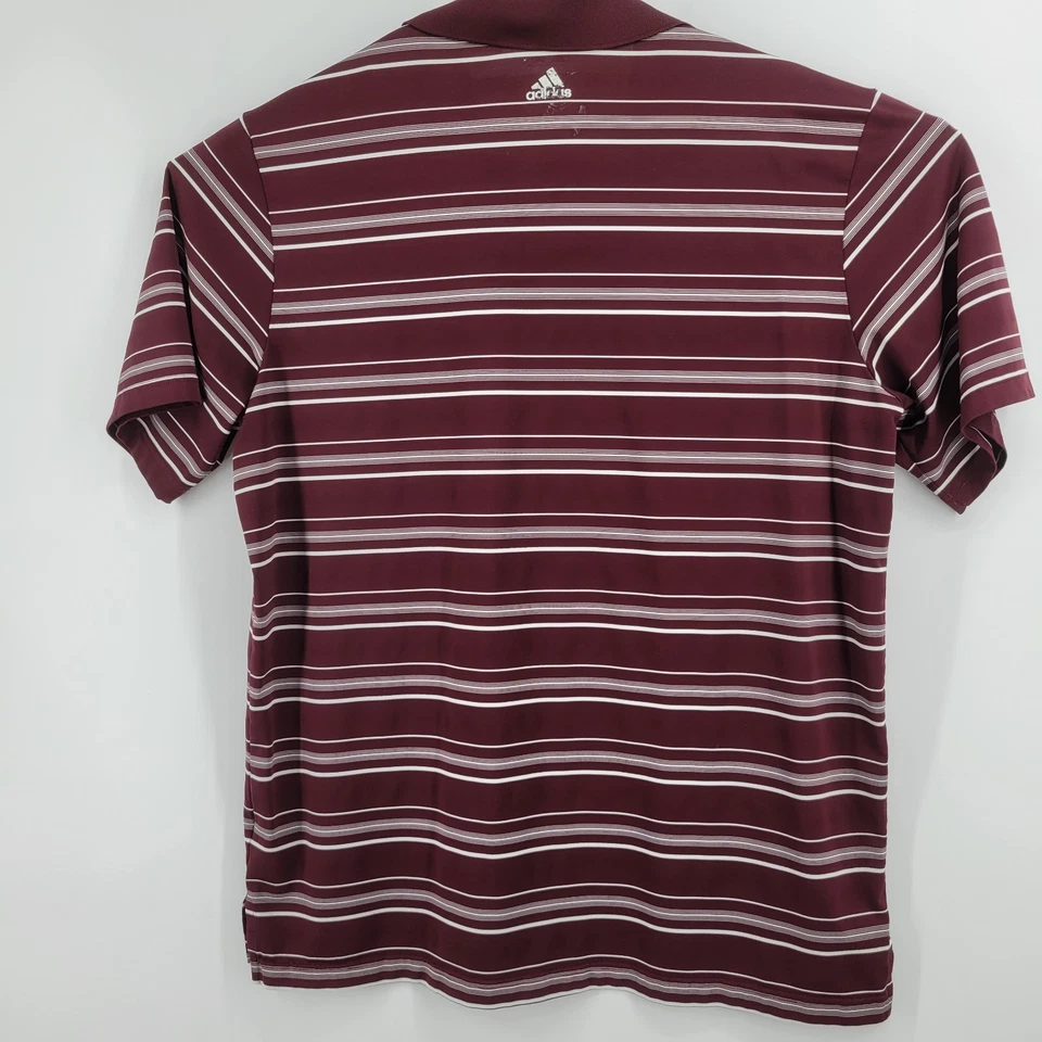 Texas AM Aggies Polo Shirt Mens Large Red Gray Adidas Short Sleeve Golf Football - Image 3 of 4