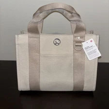 Lululemon Mini Canvas Tote Bag Two-Tone, 4.5L, Mojave Tan/Ivory
