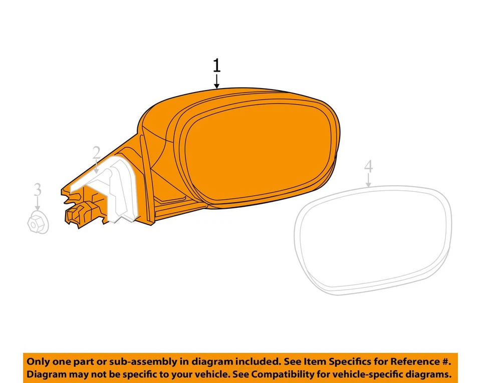 Espejo retrovisor eléctrico Dodge Charger 2015-2020 pasajero vista lateral derecho negro HPPC Foto 3 de 4