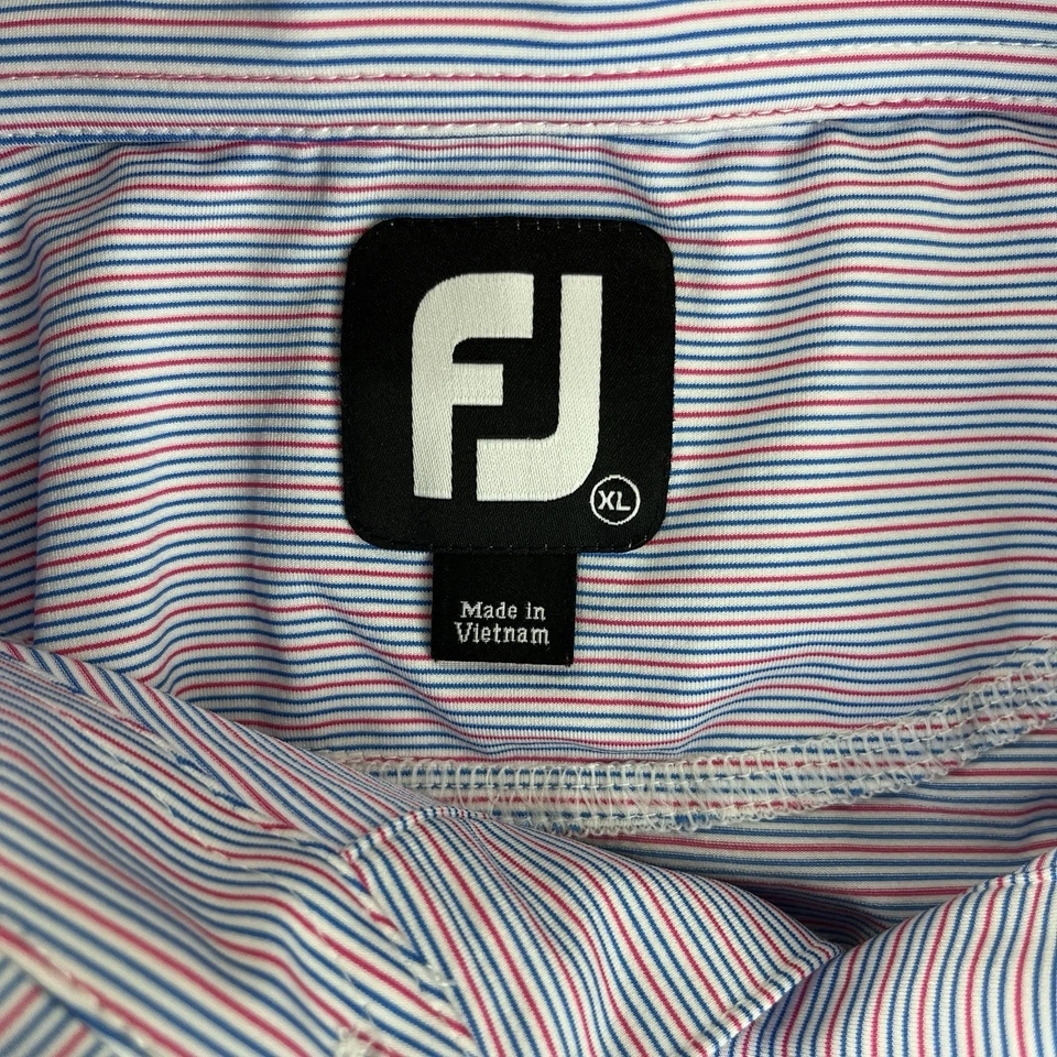 Camisa de vestir polo elástica de golf Footjoy Performance para hombre XL ropa deportiva a rayas Foto 2 de 4