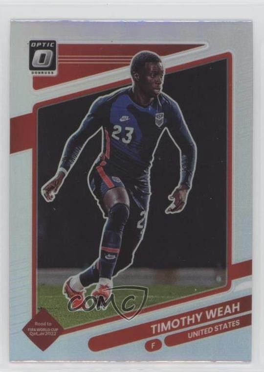 2021-22 Panini Donruss Road to Qatar Optic Holo Prizm Timothy Weah #163 11we