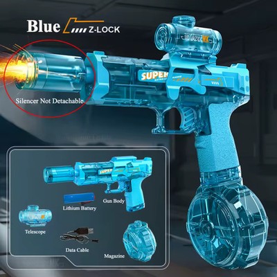 Style B Blue UMP45 Electric Water Gun Full Automatic Submachine with Light Large