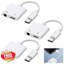 USB C to 3.5mm Headphone Jack Adapter PD Fast Charging for iPhone iPad Galaxy...