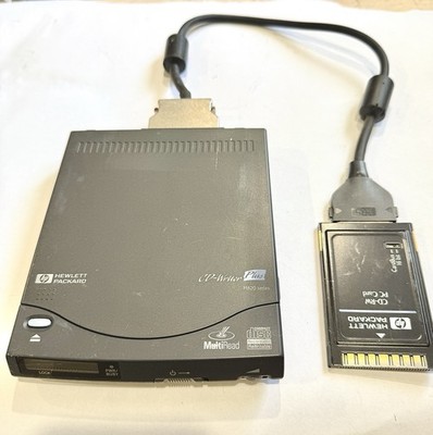 Vintage 1999 HP M820 SCSI CD Writer Reader W/ PCi SCSI PC Card For Laptops.