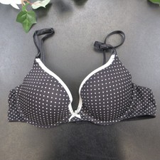 Maidenform Women's 34B Black Polka Dot Push Up Underwire Bra