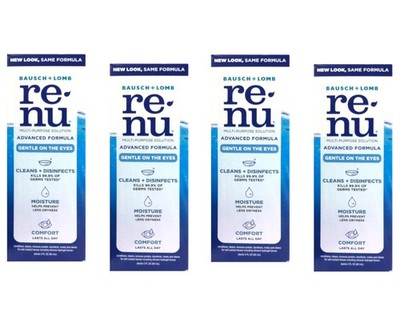 Renu Fresh Multi-Purpose Contact Lens Solution Travel Size 2oz 4-Pack