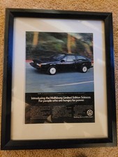 1983 Vintage Volkswagen Wolfsburg Scirocco Magazine Ad In Frame