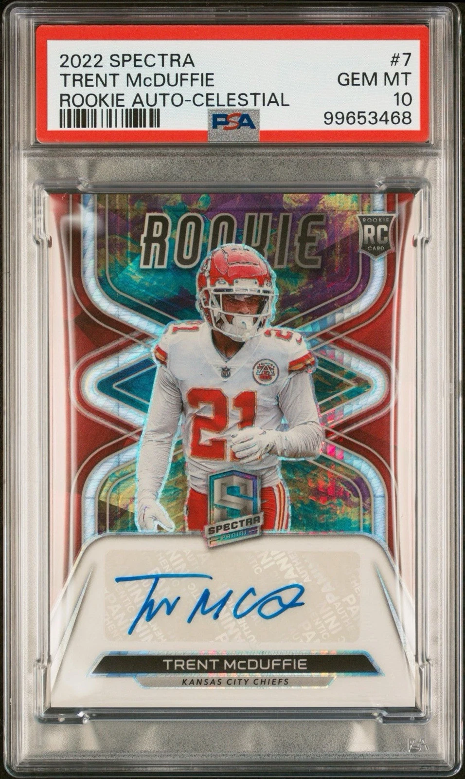 Trent McDuffie Panini Spectra Rookie Autographs #7 Celestial