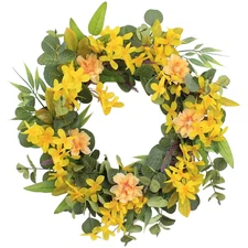 Silk Eucalyptus Leaf Wreath for Spring Summer Wedding and Event Decoration