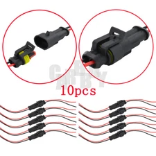20x Waterproof Electrical Wire Connector Plug Cable Superseal Amp/Tyco 2Pin 12V