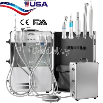 Dental Mobile Delivery Unit Air Compressor /High Low Handpiece+Air Scaler Kit 4H