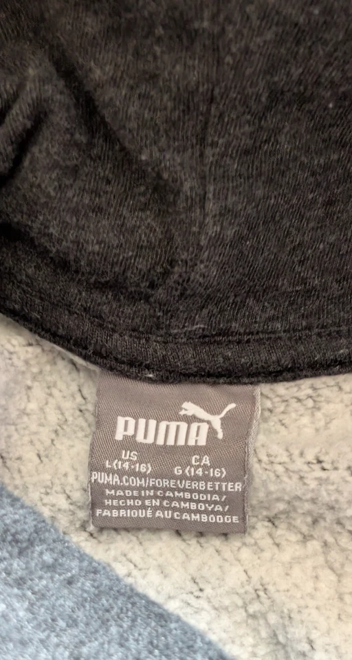 Puma - Manga Larga - Pintura Arco Iris - Logo - Juvenil Talla L - Sudadera con Capucha Foto 2 de 3