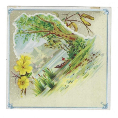 Trade Card Eames Manufacturing Co Furniture Baby Carriages Bridgeport CT Fishing