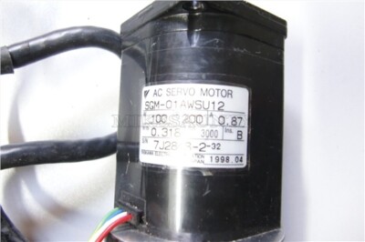 1Pcs Used Servo Motor SGM-01AWSU12 100W Yaskawa Plc Module eg