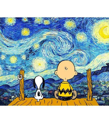 5D DIY My Diamond Art (Starry Night Charlie Brown) Diamond Painting Kit (NEW)