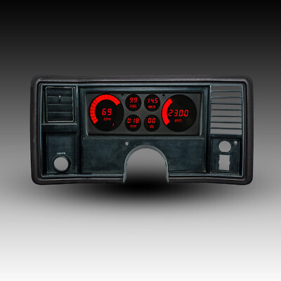 1985 El Camino Interior 1978-1988 Oldsmobile Cutlass Digital Dash Panel Red LED Gauges Made In The USA E Car Dashboard Digital Clock - Foto 6