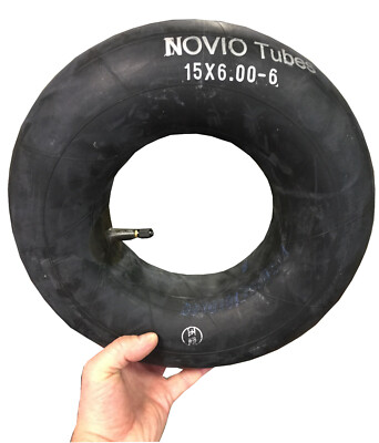 2x Schlauch 15 x 6.00-6 für Rasen Aufsitzmäher Rasenmäher Traktor, Ventil gerade