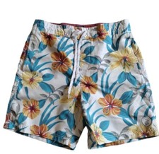 Caribbean Joe Swim Trunks Shorts Men M Multicolor Floral Tropical Vacation