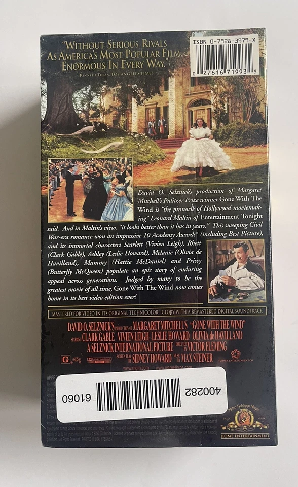 Gone With The Wind (2 VHS BOX SET) Digitally Remastered NEW/ SEALED - Image 2 of 4