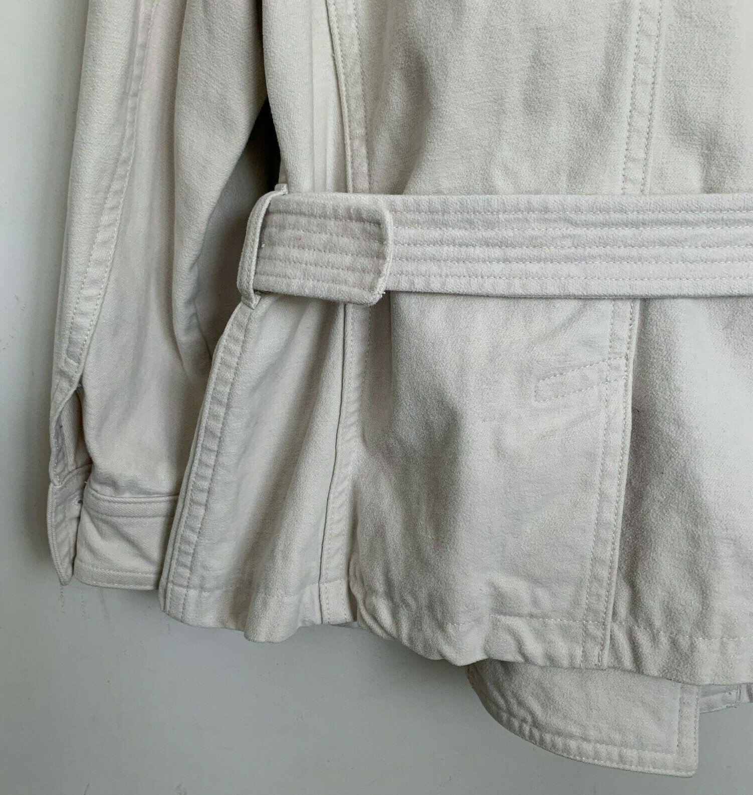 Gap Jacket Ivory Collared Double Breasted Removab… - image 7