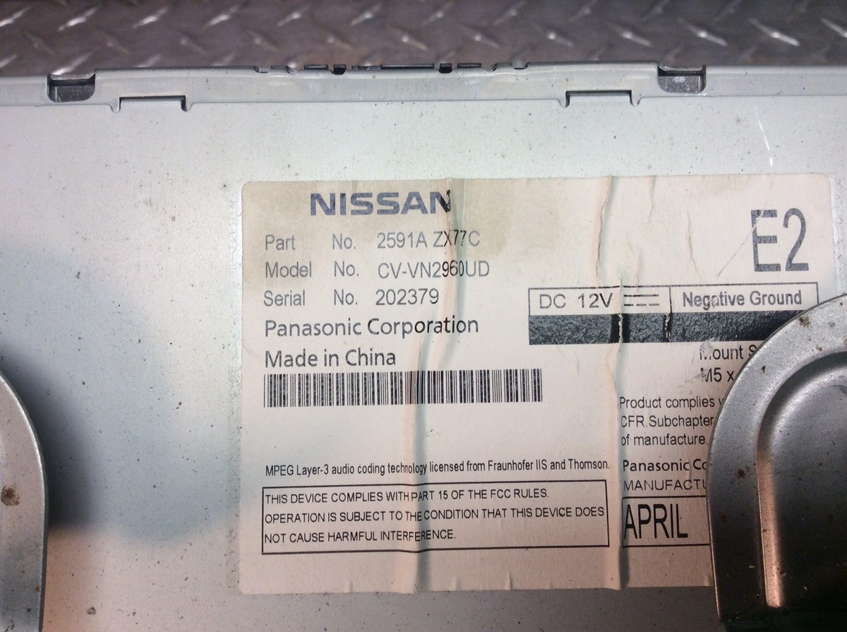 2009 2010 2011 2012 2013 Nissan Maxima Radio Cd Player Stereo Unit
