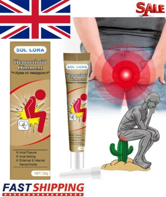 AS SHOW Hemorrhoids Remove Ointment Herbal Cream Relief Piles Pain Reduce Itching UK HOT