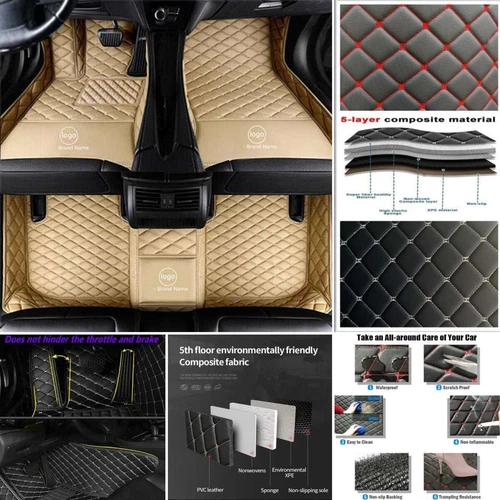 For Porsche Panamera 2010-2025 Car Floor Mats Custom All Weather PU Cargo Liners - Picture 38 of 40