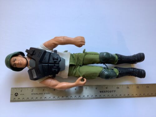 Vintage 1992 Hasbro GI Joe Scar on Face Military Action Figure Clothes Boots - Picture 7 of 7