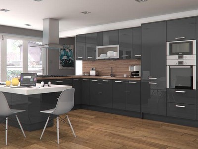 Delight Glossy Gray Modern Kitchen Cabinets As Lowest Price Ebay