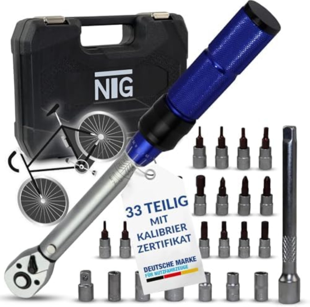 NTG Chiave Dinamometrica 1/4" 5-25 Nm | Set Professionale Bici e Moto