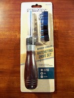 Menards Wooden Handled Ratcheting Drive Set With Seven Bits Brand Package Menards Wooden Handled Ratcheting Drive Set With Seven Bits Brand Package