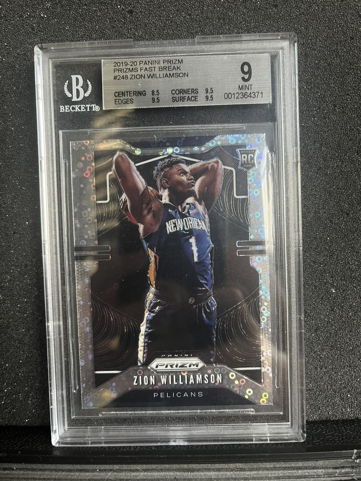 Zion Williamson prizm rookie fast break disco bgs 9 248 eBay