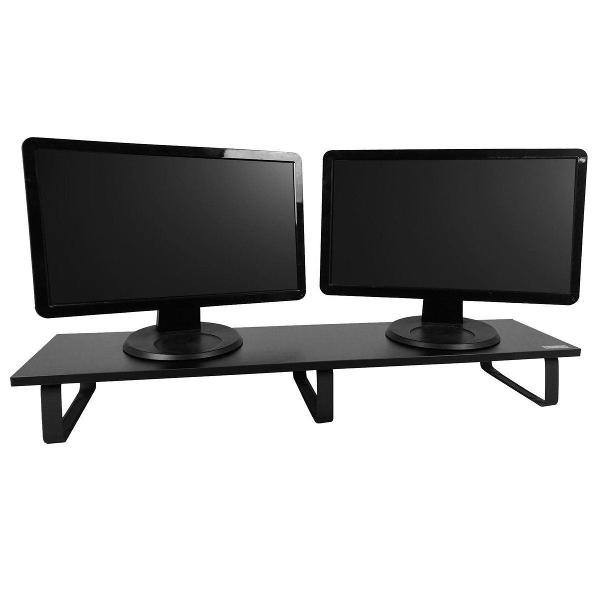 Double Computer Monitor Riser HOMCOM Dual Monitor Stand Riser With