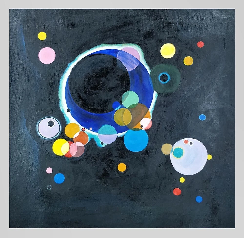 Kandinsky Canvas Paintings Hand Painted Replica Oil 20X20