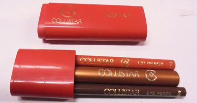 COLLISTAR Augenstift | Drei goldene braune Bleistifte mit Bleistifthalter | Eye Pencil