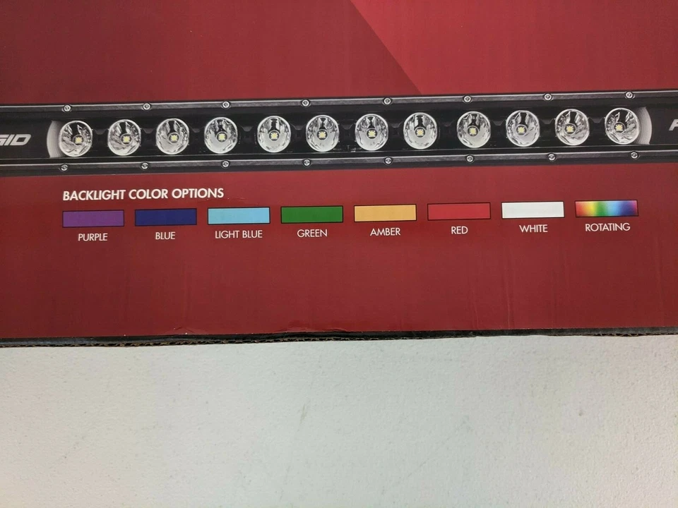 RÍGIDO, RADIANCE+ SERIE SR, 20" 12 OPCIONES LUZ LED, RGB con retroiluminación #40200 Foto 4 de 4