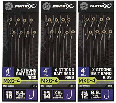 Fox Matrix MXC-4 X-Strong Bait Bands Rigs - 8 Feederrigs für Karpfen und Brassen
