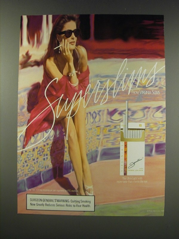 virginia slim super slim cigarettes 1991 Virginia Slims Cigarettes Ad - Super Slims from Virginia Slims virginia slim super slim cigarettes 1991 Virginia Slims Cigarettes Ad - Super Slims from Virginia Slims