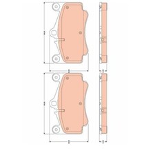 2x TRW GDB1778 Plaquettes de Frein Disque Avant pour Porsche 911 911 Targa