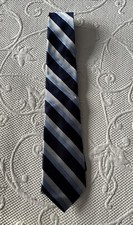 Boys Brooks Brothers Fleece Blue White Neck Tie 100 Silk double herringbone