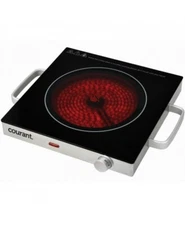 COURANT Ceramic Glass Electric Burner Cooktop - 1500W, Stainless St