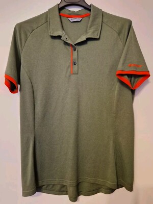 Ziener, Damen-Radtrikot, Polo-Shirt, Gr. 42, oliv/orange getragen, aber gut