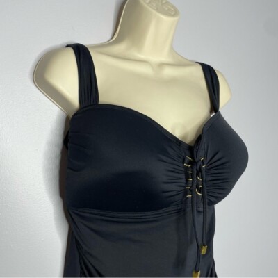 Bleu Rob Beattie American hustle Lace Ruched Tankini Top 14D