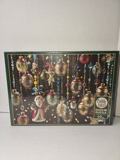 Cobble Hill 1000 Piece Puzzle Vintage Christmas Ornaments Santa sealed