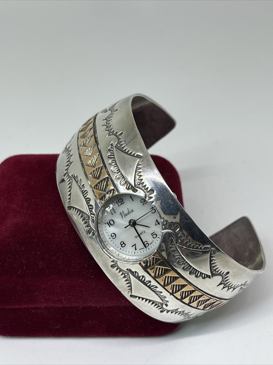 K&M BILL VINTAGE NAVAJO STERLING SILVER WATCH | eBay