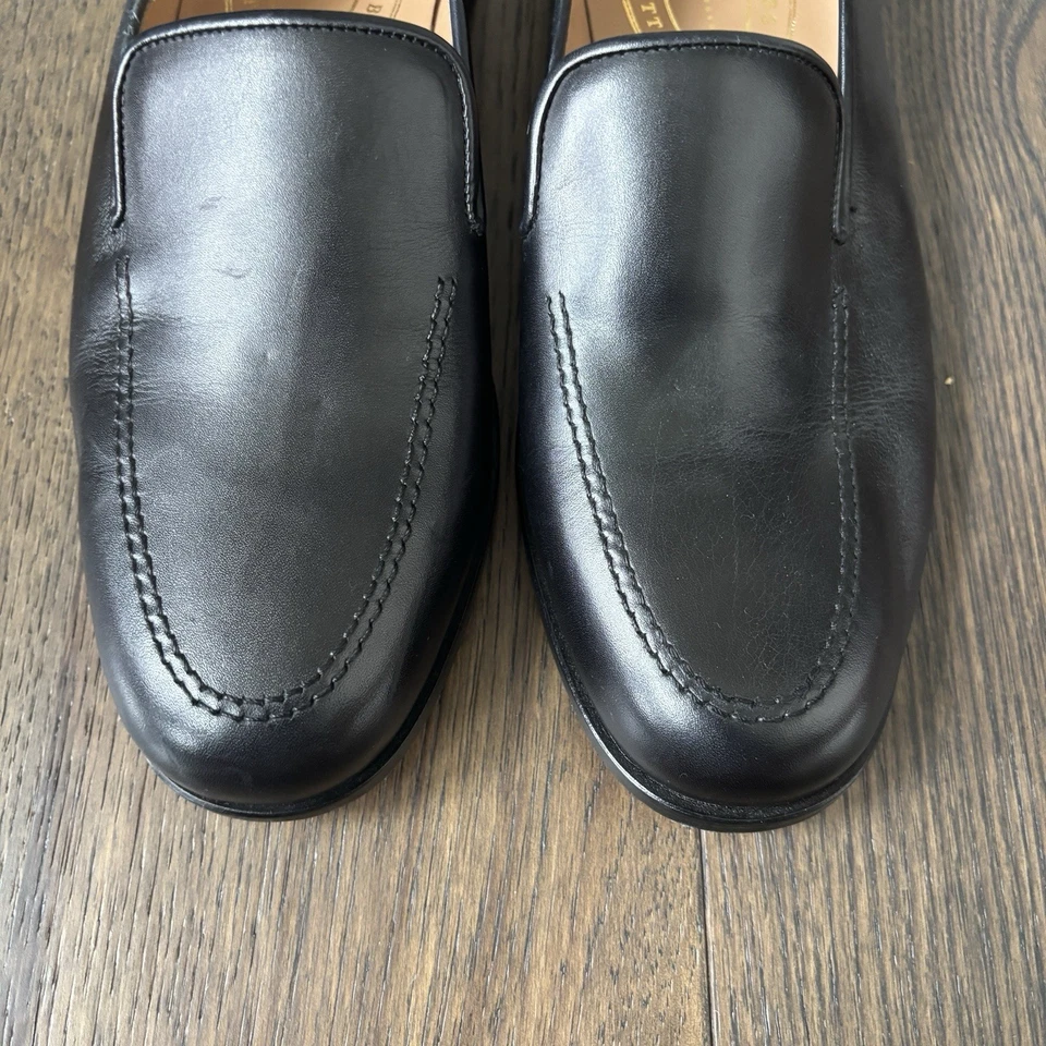 Stubbs & Wootton Palm Beach cuero de becerro veneciano (hombres) negro EE. UU. 10 M $625 Foto 3 de 4