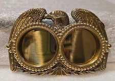 1980 Vintage Large Solid Brass Eagle Belt Buckle 2.5" x 4" by Baron Buckles