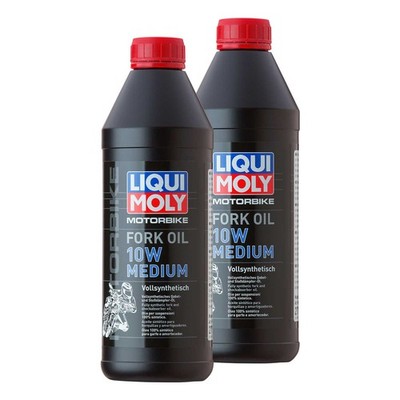 Gabelöl LIQUI MOLY Motorbike 10W medium 2x 1 Liter für Aprilia BMW Ducati Honda