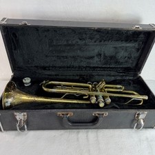 VTG Lafayette Brass Trumpet with Mouthpiece Hard Case Restoration Project Decor