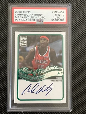 Topps Carmelo Anthony Basketball Autographed Sports Trading Cards